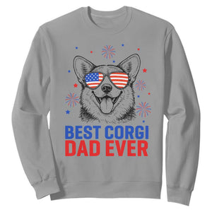 Best Corgi Dad Ever Sweatshirt Funny Dog Lover Dad 4th Of July