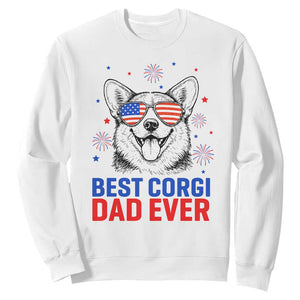 Best Corgi Dad Ever Sweatshirt Funny Dog Lover Dad 4th Of July