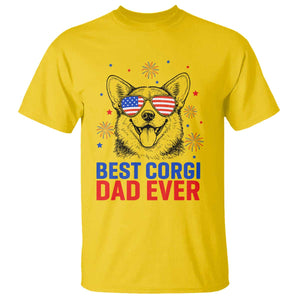 Best Corgi Dad Ever T Shirt Funny Dog Lover Dad 4th Of July