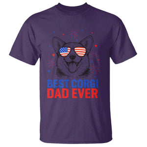 Best Corgi Dad Ever T Shirt Funny Dog Lover Dad 4th Of July