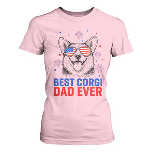 Best Corgi Dad Ever T Shirt For Women Funny Dog Lover Dad 4th Of July