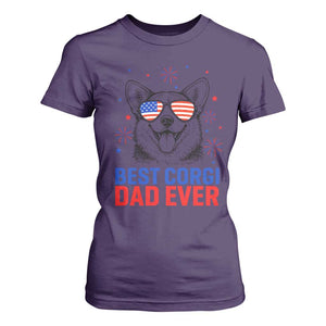 Best Corgi Dad Ever T Shirt For Women Funny Dog Lover Dad 4th Of July
