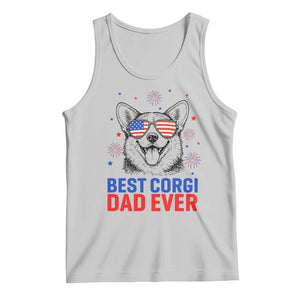 Best Corgi Dad Ever Tank Top Funny Dog Lover Dad 4th Of July