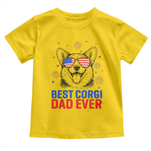 Best Corgi Dad Ever Toddler T Shirt Funny Dog Lover Dad 4th Of July