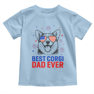 Best Corgi Dad Ever Toddler T Shirt Funny Dog Lover Dad 4th Of July