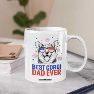 Best Corgi Dad Ever Coffee Mug Funny Dog Lover Dad 4th Of July TS14 Print Your Wear