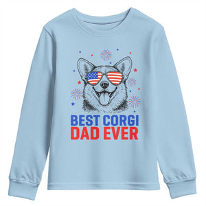 Best Corgi Dad Ever Youth Sweatshirt Funny Dog Lover Dad 4th Of July