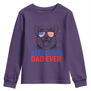Best Corgi Dad Ever Youth Sweatshirt Funny Dog Lover Dad 4th Of July