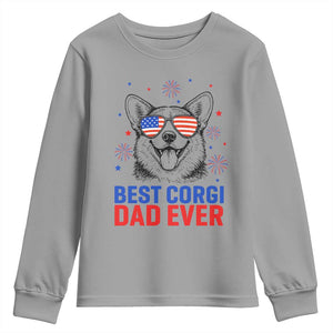Best Corgi Dad Ever Youth Sweatshirt Funny Dog Lover Dad 4th Of July