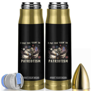 I Put The Tism in Patriotism Bullet Tumbler Retro Eagle Raccoon USA Flag