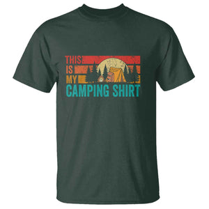 Funny Camper T Shirt This Is My Camping Shirt TS14 Dark Forest Green Print Your Wear