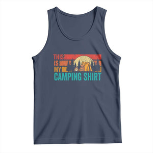 Funny Camper Tank Top This Is My Camping Shirt TS14 Navy Print Your Wear