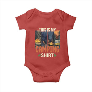 Funny Camper Glamper Baby Onesie This Is My Camping Shirt TS14 Red Print Your Wear