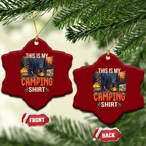 Funny Camper Glamper Ceramic Ornament This Is My Camping Shirt TS14 Print Your Wear