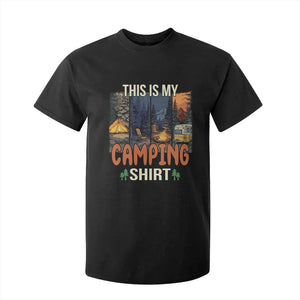 Funny Camper Glamper T Shirt For Kid This Is My Camping Shirt TS14 Black Print Your Wear