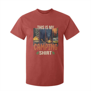 Funny Camper Glamper T Shirt For Kid This Is My Camping Shirt TS14 Red Print Your Wear