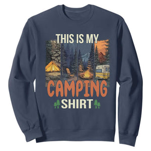 Funny Camper Glamper Sweatshirt This Is My Camping Shirt TS14 Navy Print Your Wear