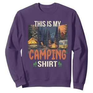 Funny Camper Glamper Sweatshirt This Is My Camping Shirt TS14 Purple Print Your Wear