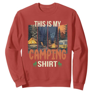 Funny Camper Glamper Sweatshirt This Is My Camping Shirt TS14 Red Print Your Wear