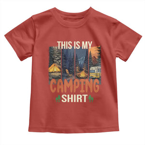Funny Camper Glamper Toddler T Shirt This Is My Camping Shirt TS14 Red Print Your Wear