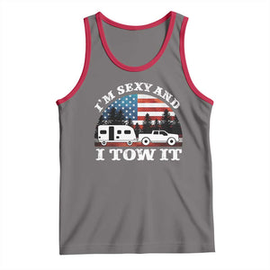 Funny Camping RV Camper Truck Tank Top I Am Sexy And I Tow It TS14 Deep Heather Red Print Your Wear