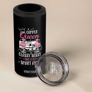 Funny Camping RV 4 in 1 Can Cooler Tumbler Camper Queen Classy Sassy And A Bit Smart Assy TS14 Print Your Wear
