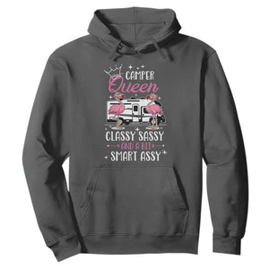 Funny Camping RV Hoodie Camper Queen Classy Sassy And A Bit Smart Assy TS14 Dark Heather Print Your Wear