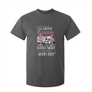 Funny Camping RV T Shirt For Kid Camper Queen Classy Sassy And A Bit Smart Assy TS14 Dark Heather Print Your Wear