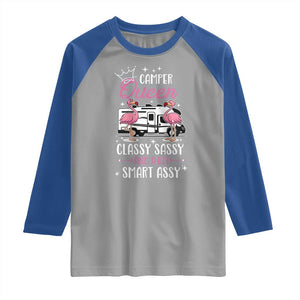 Funny Camping RV Raglan Shirt Camper Queen Classy Sassy And A Bit Smart Assy TS14 Sport Gray Royal Print Your Wear
