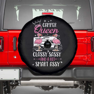 Funny Camping RV Spare Tire Cover Camper Queen Classy Sassy And A Bit Smart Assy TS14 Black Print Your Wear