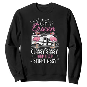 Funny Camping RV Sweatshirt Camper Queen Classy Sassy And A Bit Smart Assy TS14 Black Print Your Wear