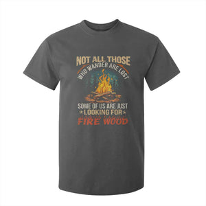 Funny Camping T Shirt For Kid Not All Those Who Wander Are Lost TS14 Dark Heather Print Your Wear
