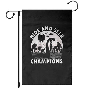 Hide And Seek Champions Garden Flag Funny Cryptid Cryptozoology TS14 Black Print Your Wear