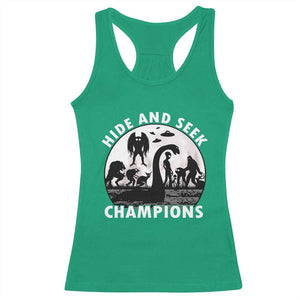 Hide And Seek Champions Racerback Tank Top Funny Cryptid Cryptozoology TS14 Irish Green Print Your Wear