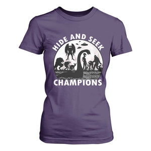 Hide And Seek Champions T Shirt For Women Funny Cryptid Cryptozoology TS14 Purple Print Your Wear