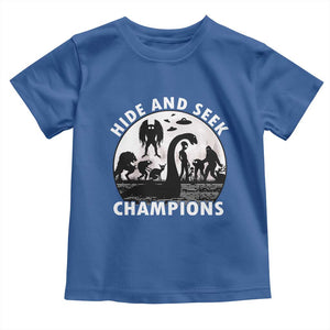 Hide And Seek Champions Toddler T Shirt Funny Cryptid Cryptozoology TS14 Royal Blue Print Your Wear