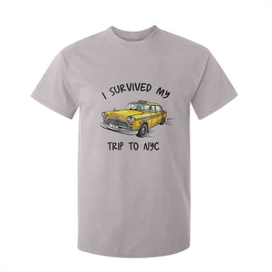 I Survived My Trip to NYC T Shirt For Kid Funny New York City Yellow Taxi Meme Gift