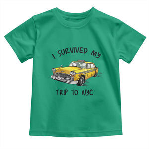 I Survived My Trip to NYC Toddler T Shirt Funny New York City Yellow Taxi Meme Gift