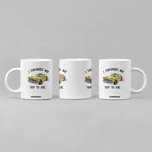 I Survived My Trip to NYC Coffee Mug Funny New York City Yellow Taxi Meme Gift