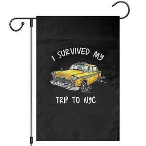 I Survived My Trip to NYC Garden Flag Funny New York City Yellow Taxi Meme