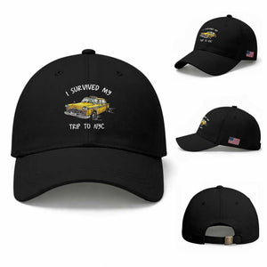I Survived My Trip to NYC Baseball Cap Funny New York City Yellow Taxi Meme