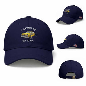 I Survived My Trip to NYC Baseball Cap Funny New York City Yellow Taxi Meme