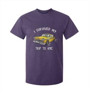 I Survived My Trip to NYC T Shirt For Kid Funny New York City Yellow Taxi Meme