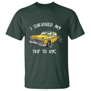 I Survived My Trip to NYC T Shirt Funny New York City Yellow Taxi Meme