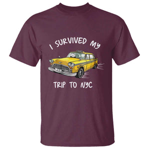 I Survived My Trip to NYC T Shirt Funny New York City Yellow Taxi Meme