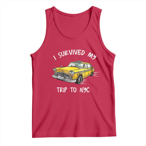 I Survived My Trip to NYC Tank Top Funny New York City Yellow Taxi Meme