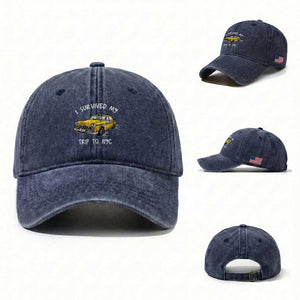 I Survived My Trip to NYC Washed Cotton Baseball Cap Funny New York City Yellow Taxi Meme