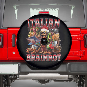 Italian Brainrot Christmas Meme Spare Tire Cover Funny Brain Rot Gen Z Meme TS14 Black Print Your Wear