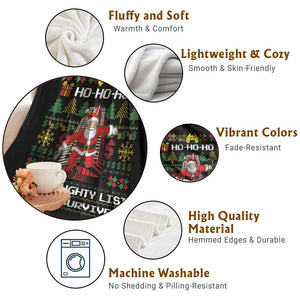 Nakatomi Plaza Christmas Throw Blanket Funny Santa Gun Cosplay Xmas TS14 Print Your Wear