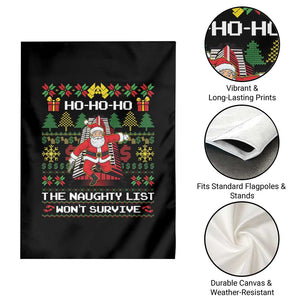 Nakatomi Plaza Christmas Garden Flag Funny Santa Gun Cosplay Xmas TS14 Print Your Wear